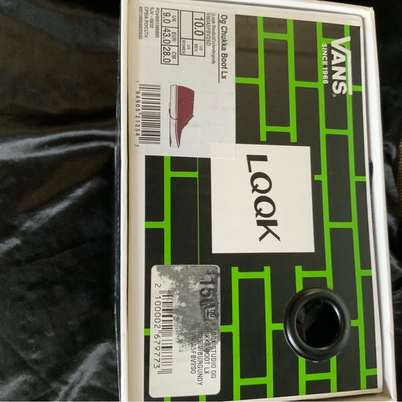 VANS  X LQQK Og Chukka Boot Lx CircleV/Burgandy  Men’s Size 10 - Picture 7 of 8
